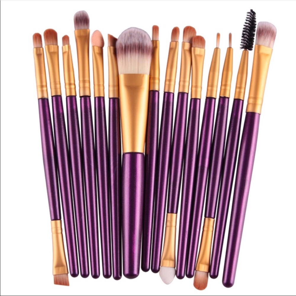 TODAY ONLY!! 15 Piece Make Up Brush Set - Purple